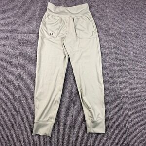 Under Armour Womens Small Meridian Joggers Sage Green High Rise Fitted Pants
